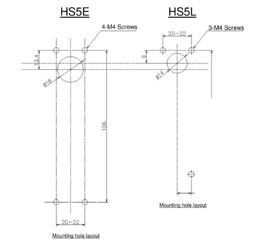 Kích thước nút khóa của HS5L cũng được thiết kế khác so với HS5E