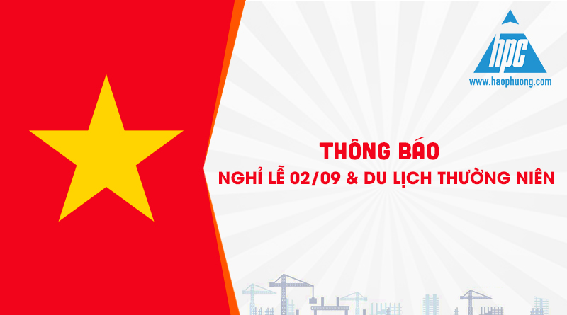 Hạo Phương thông báo “nghỉ lễ 2-9” và “Nghỉ du lịch thường niên” 2016