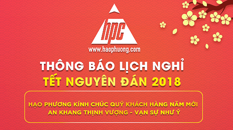 HPC thông báo nghỉ tết nguyên đán năm 2018