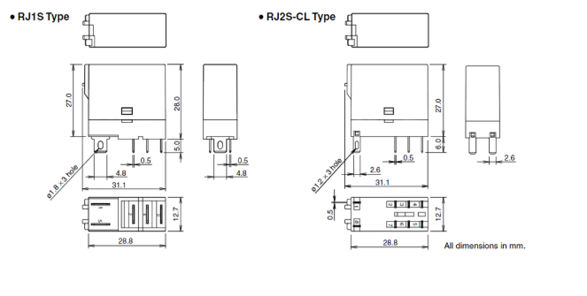  Kích thước relay idec