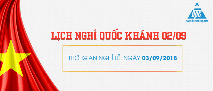 lịch nghỉ lể quốc khánh 2/9