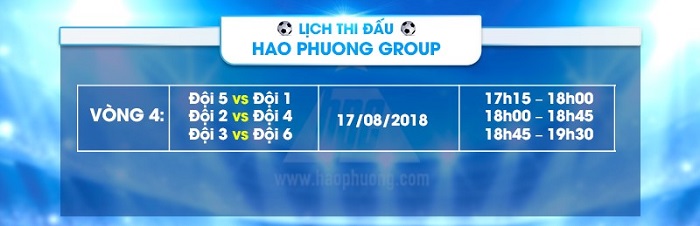 lịch thi đấu  vòng 4