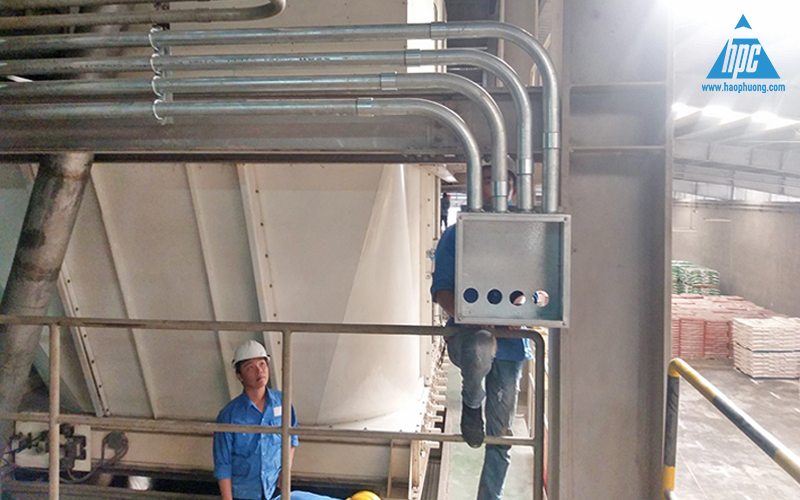 Lắp đặt hệ thống điện máy cám viên số 5 và máy nghiền tại nhà máy thức ăn gia súc Bình Định