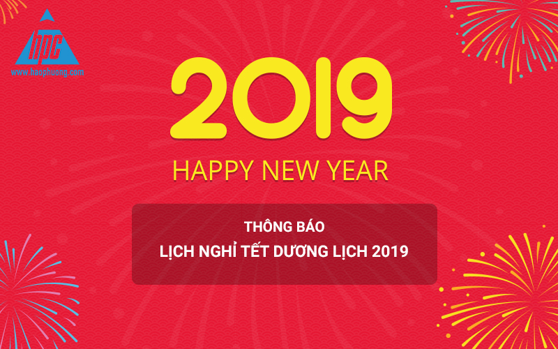 Hạo Phương thông báo nghỉ Tết Dương Lịch năm 2019