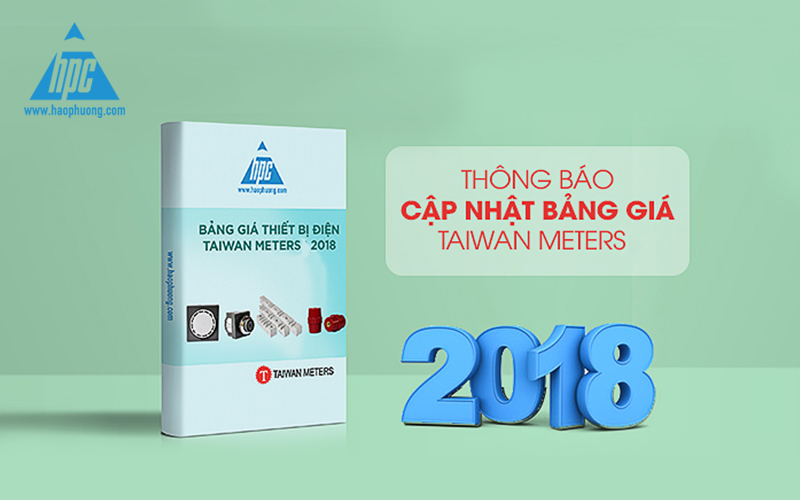 Thông báo cập nhật giá hàng Taiwan Meters 2018