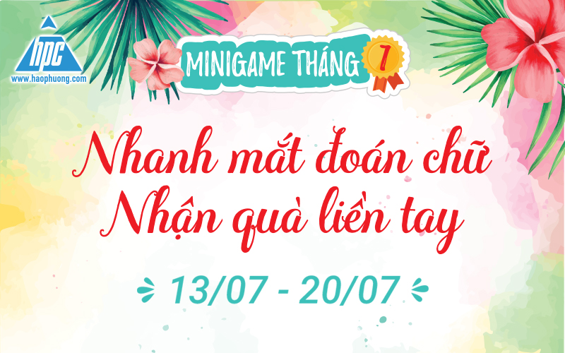 Mini game tháng 7 “Nhanh mắt đoán chữ – nhận quà liền tay”