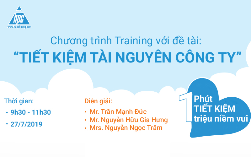 Hạo Phương tổ chức chương trình tiết kiệm tài nguyên công ty