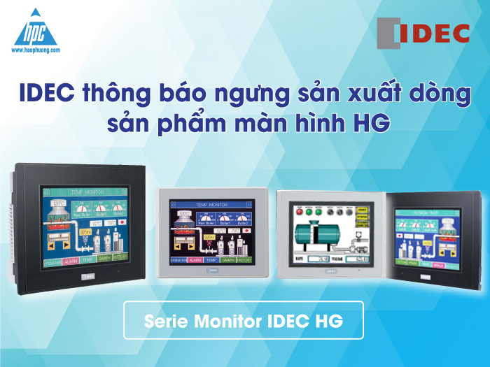 IDEC thông báo ngưng sản xuất dòng sản phẩm màn hình HG