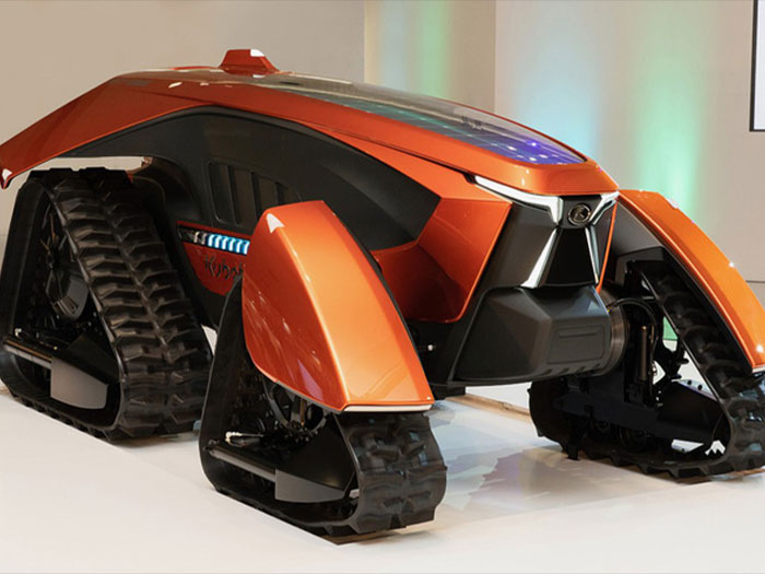 Kubota tiết lộ máy kéo tự động chạy điện trông như siêu xe viễn tưởng