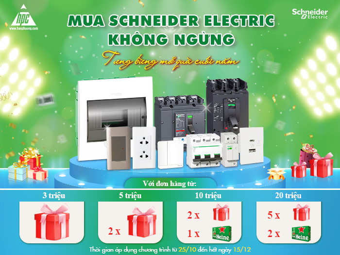 Tưng bừng mở quà cuối năm 2022 khi mua sắm các thiết bị Schneider Electric tại Hạo Phương – Nhà phân phối của Schneider Electric