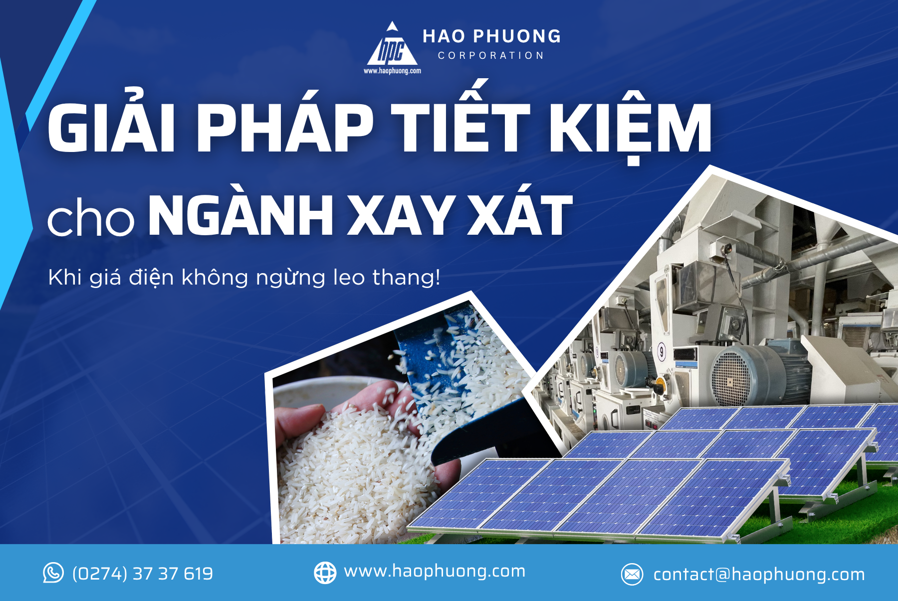 GIÁ ĐIỆN KHÔNG NGỪNG LEO THANG – GIẢI PHÁP TIẾT KIỆM CHO NGÀNH XAY XÁT