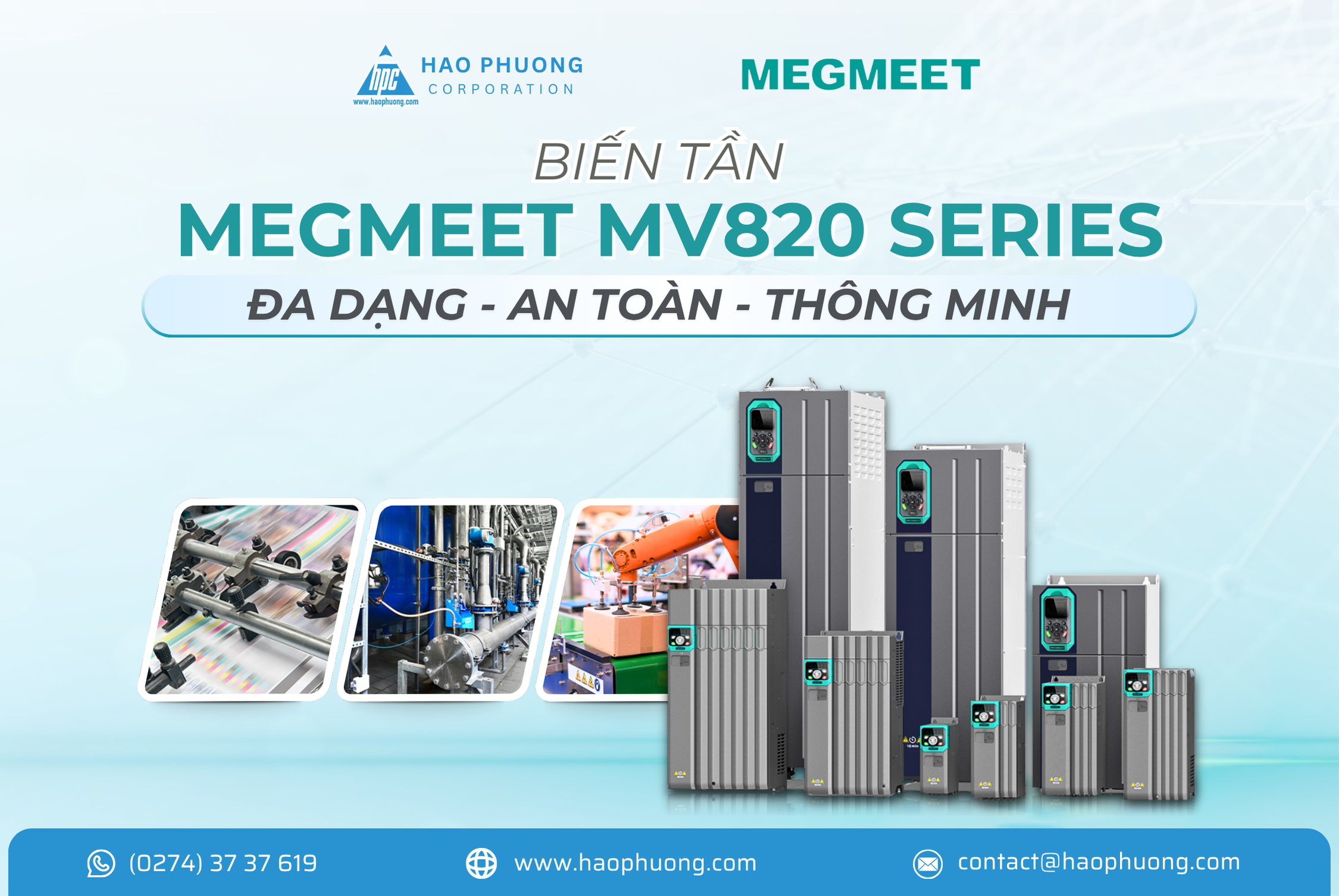 BIẾN TẦN MEGMEET MV820 SERIES ĐÁP ỨNG MỌI THÁCH THỨC