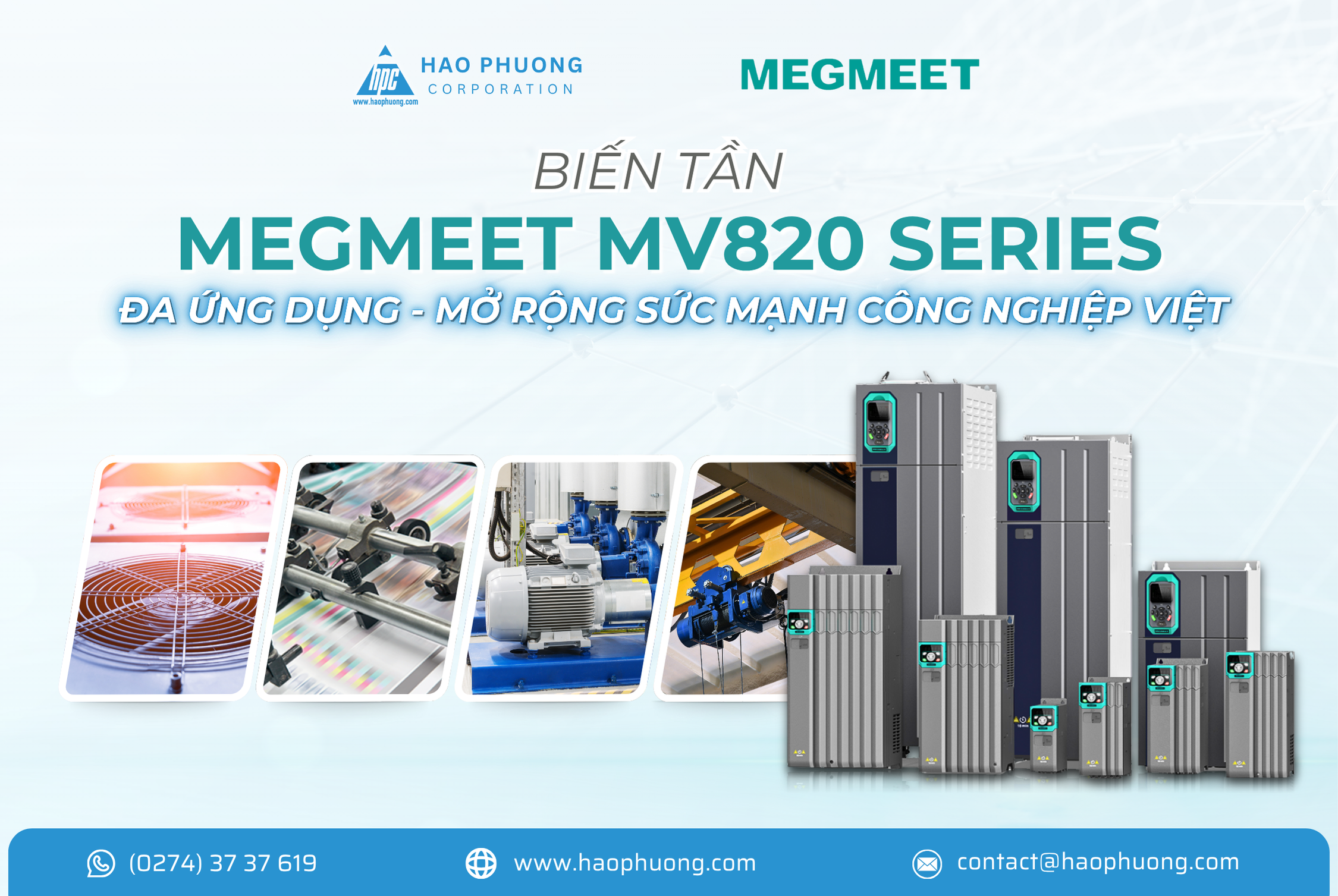 MEGMEET MV820 SERIES – BIẾN TẦN ĐA ỨNG DỤNG, MỞ RỘNG SỨC MẠNH CÔNG NGHIỆP VIỆT