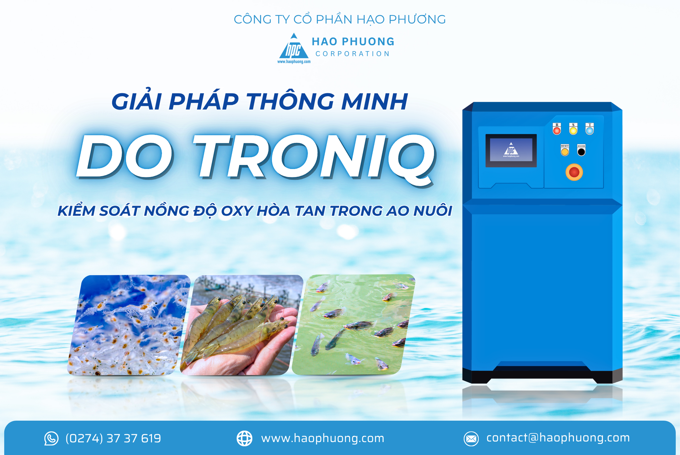DO TRONIQ – GIẢI PHÁP GIÁM SÁT NỒNG ĐỘ OXY HÒA TAN TRONG AO NUÔI