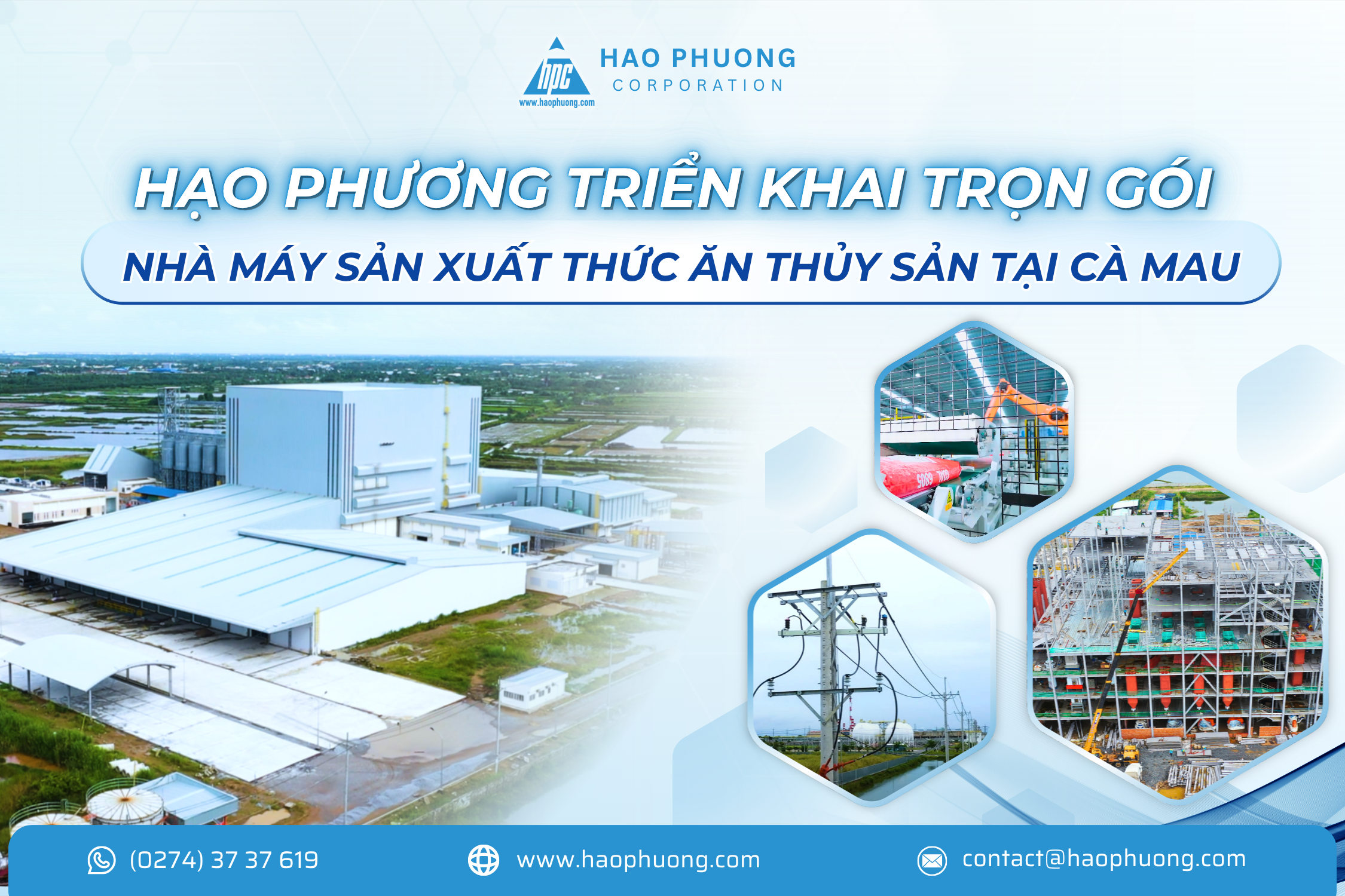 HẠO PHƯƠNG TRIỂN KHAI TRỌN GÓI NHÀ MÁY SẢN XUẤT THỨC ĂN THỦY SẢN TẠI CÀ MAU