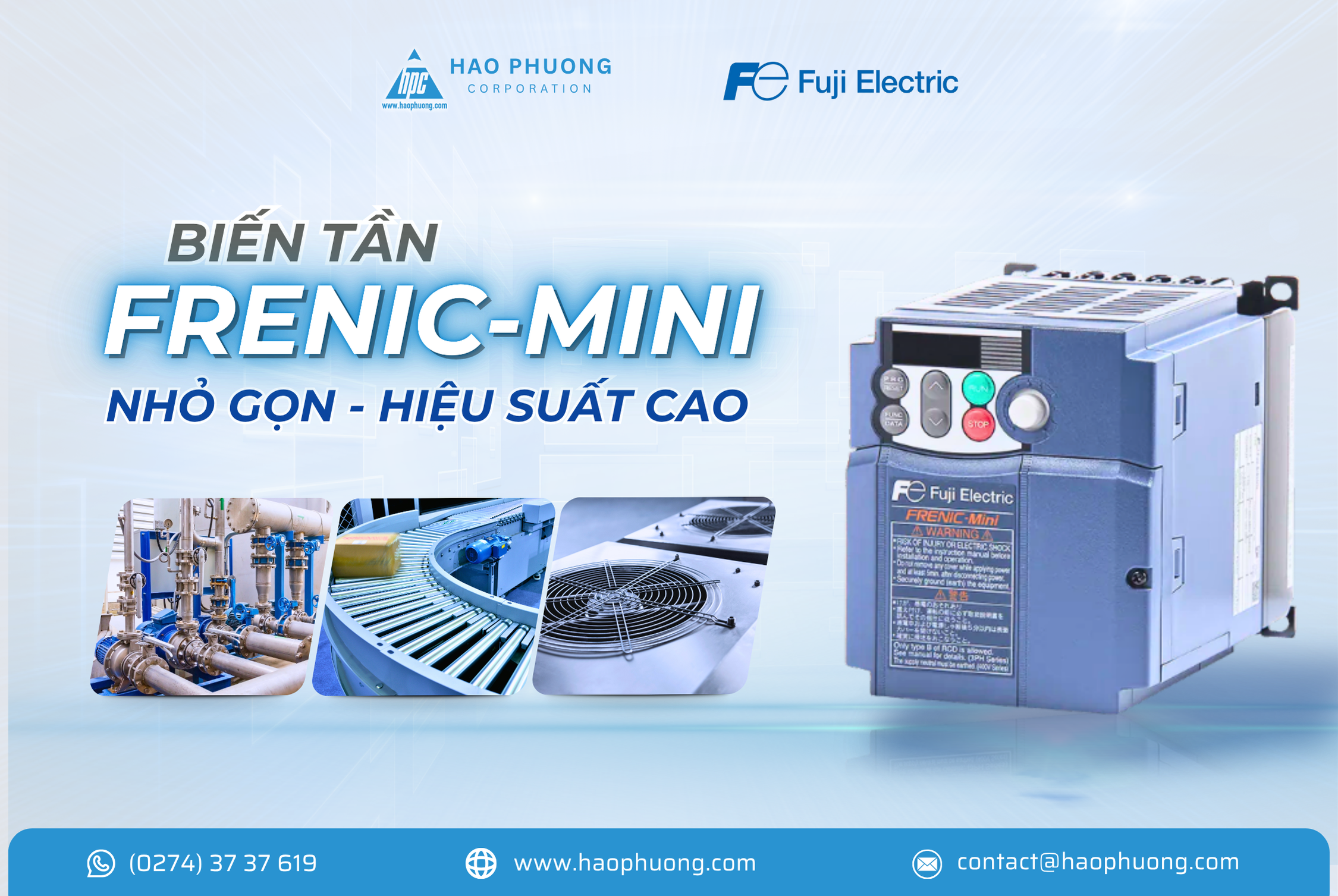 FRENIC-MINI – BIẾN TẦN NHỎ GỌN, HIỆU SUẤT CAO TỪ FUJI ELECTRIC