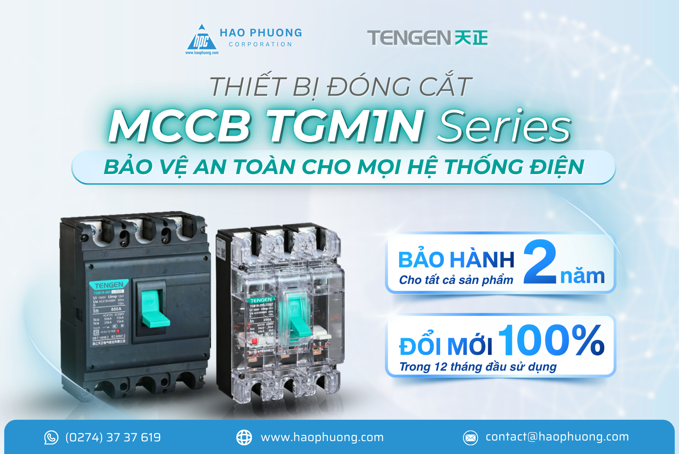 TENGEN TGM1N SERIES – BẢO VỆ AN TOÀN CHO MỌI HỆ THỐNG ĐIỆN