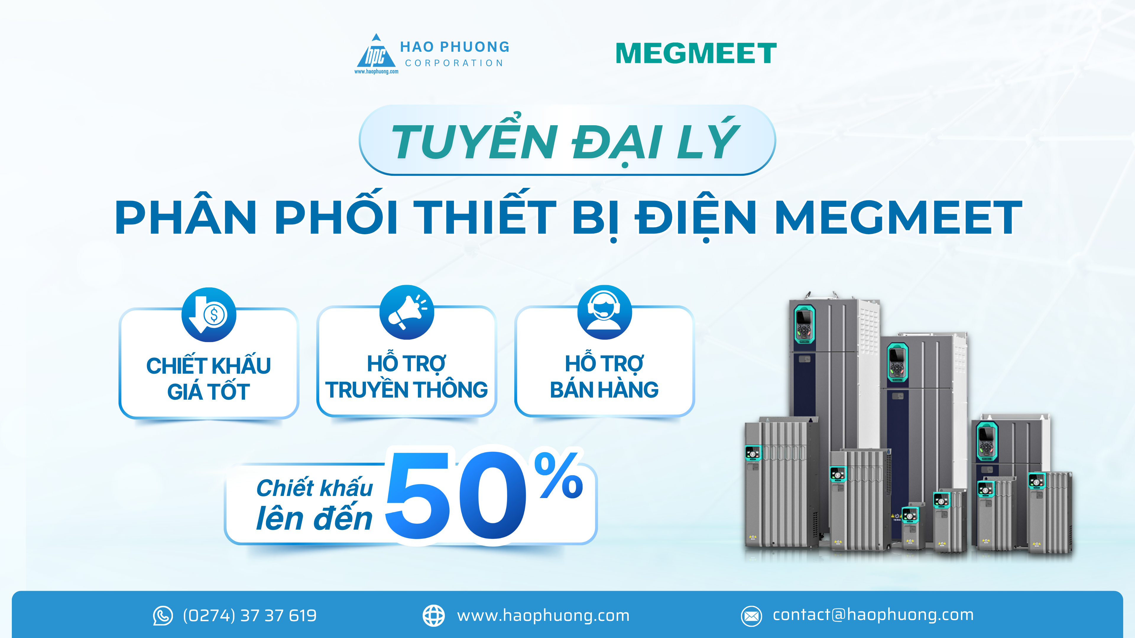 THÔNG BÁO TUYỂN ĐẠI LÝ PHÂN PHỐI THIẾT BỊ ĐIỆN MEGMEET TẠI VIỆT NAM