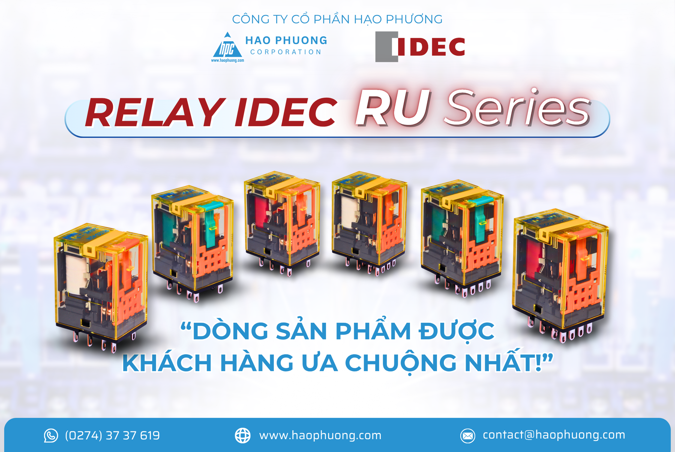 RELAY RU IDEC – SẢN PHẨM ĐƯỢC KHÁCH HÀNG ƯA CHUỘNG NHẤT
