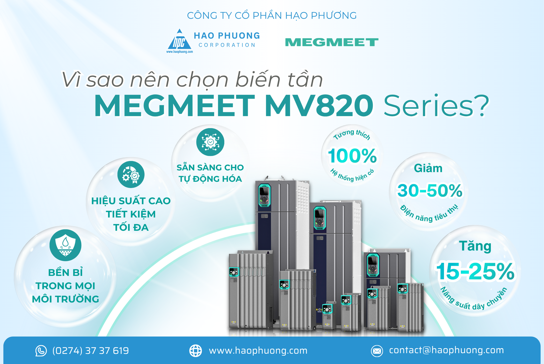 LÝ DO NÊN CHUYỂN SANG BIẾN TẦN MEGMEET MV820 SERIES