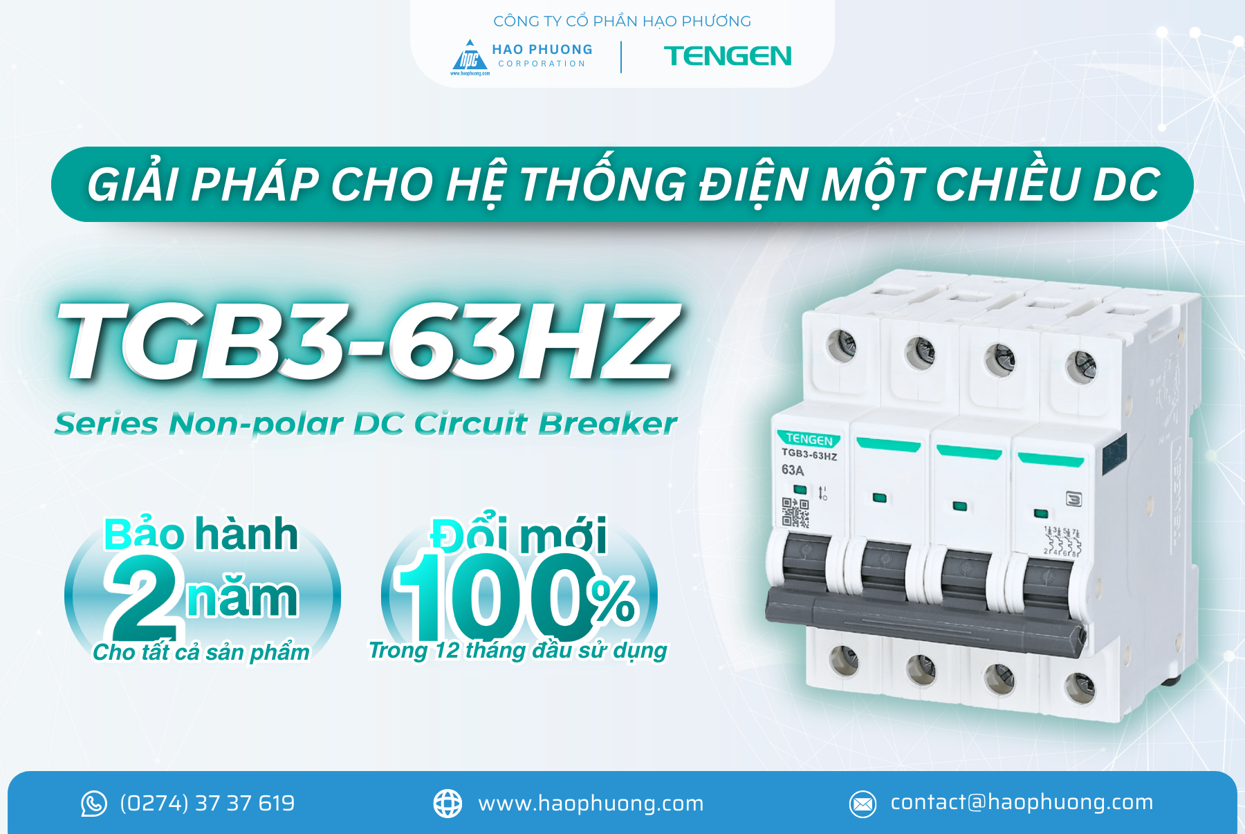 GIẢI PHÁP MCB AN TOÀN CHO HỆ THỐNG ĐIỆN MỘT CHIỀU DC