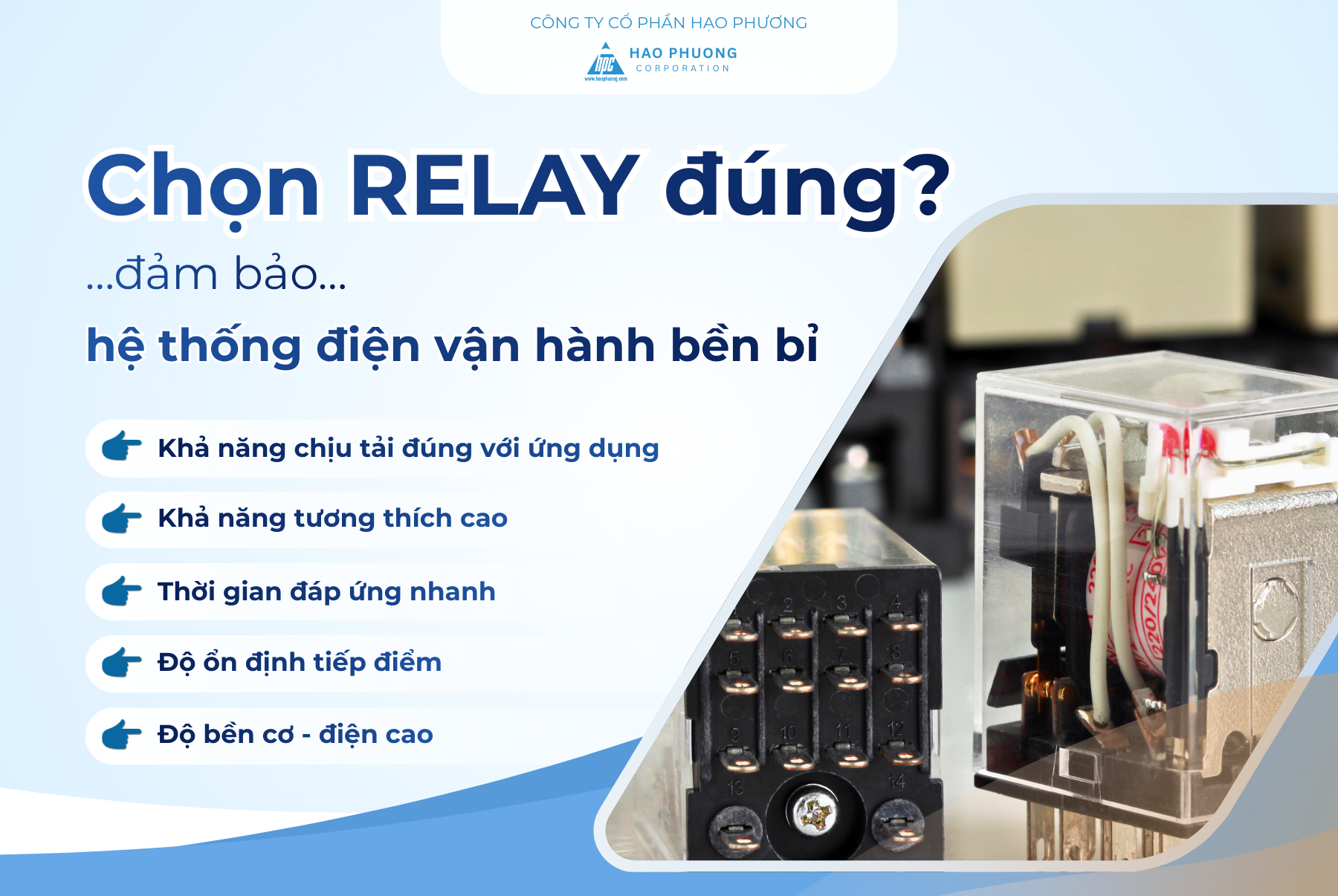 TIÊU CHÍ CHỌN RELAY ĐỦ CHUẨN CHO CÁC HỆ THỐNG ĐIỆN HIỆN ĐẠI