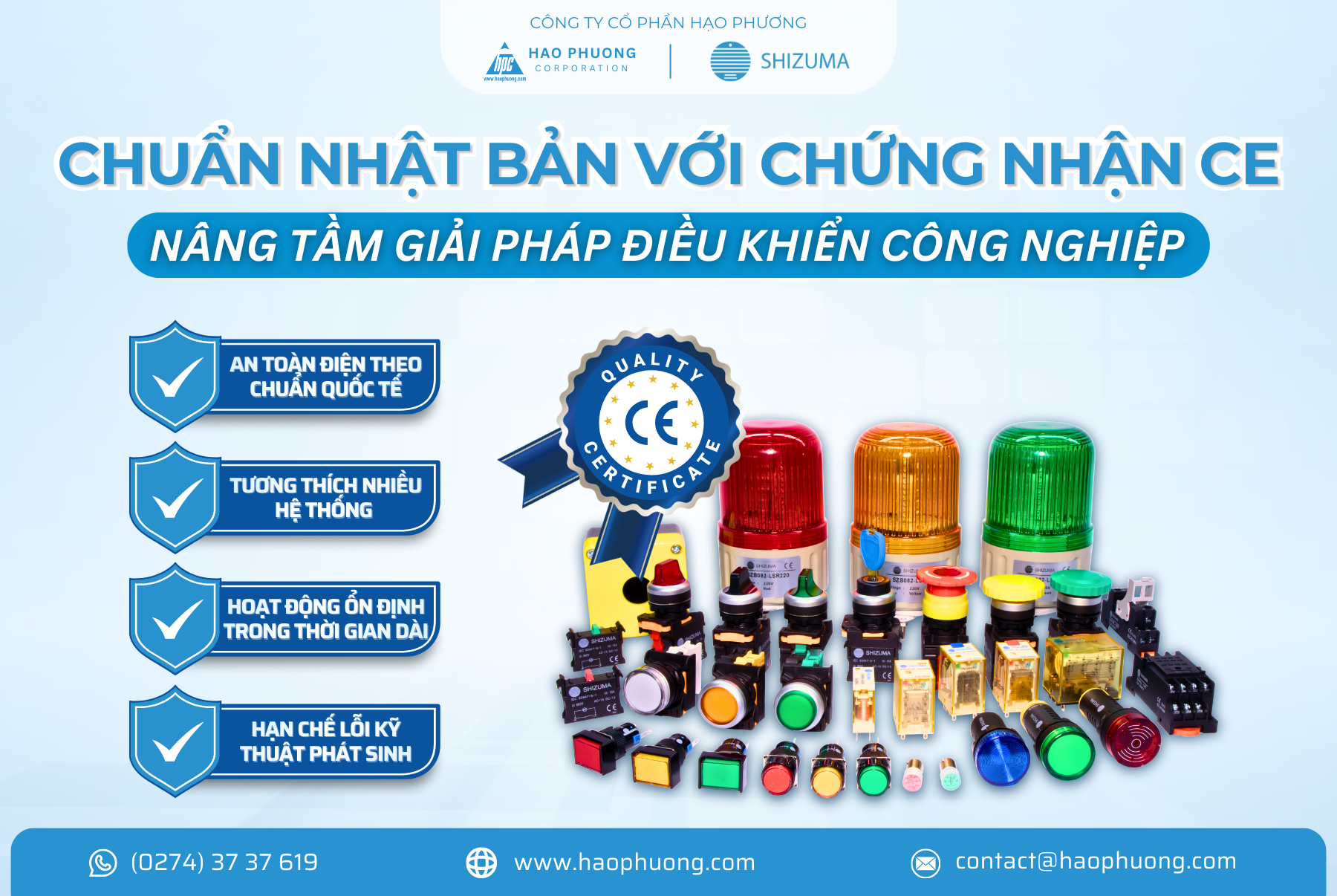 SHIZUMA – CHUẨN NHẬT BẢN VỚI CHỨNG NHẬN CE