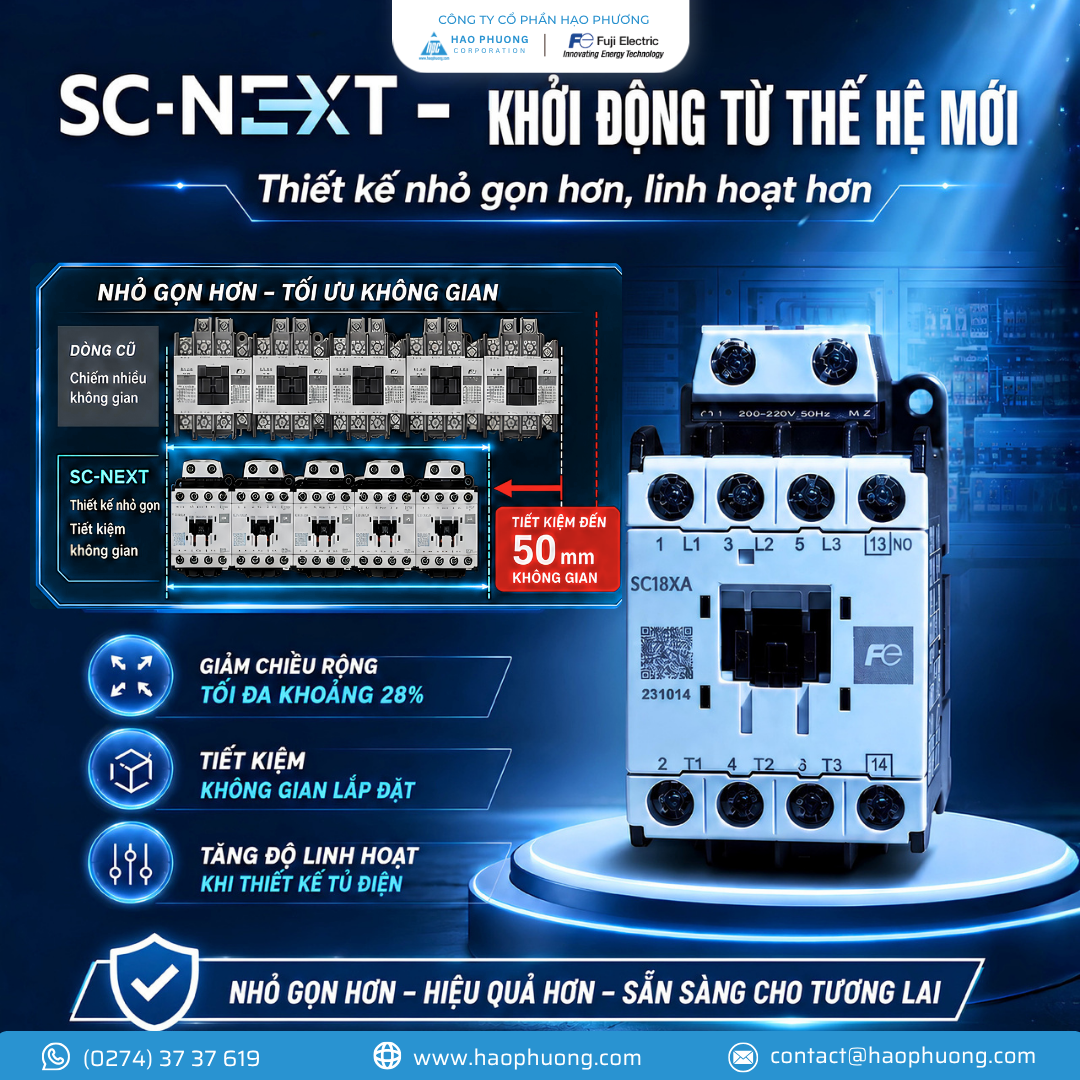SC-NEXT – KHỞI ĐỘNG TỪ THẾ HỆ MỚI CHO TỦ ĐIỀU KHIỂN NHỎ GỌN VÀ TỐI ƯU CHI PHÍ