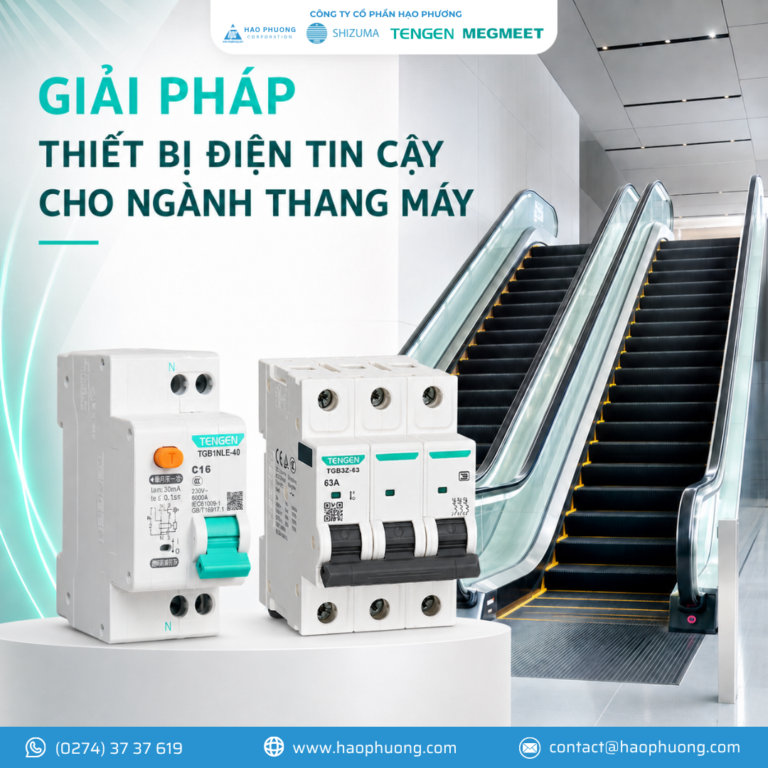 GIẢI PHÁP THIẾT BỊ ĐIỆN TIN CẬY TỪ TENGEN CHO NGÀNH THANG MÁY