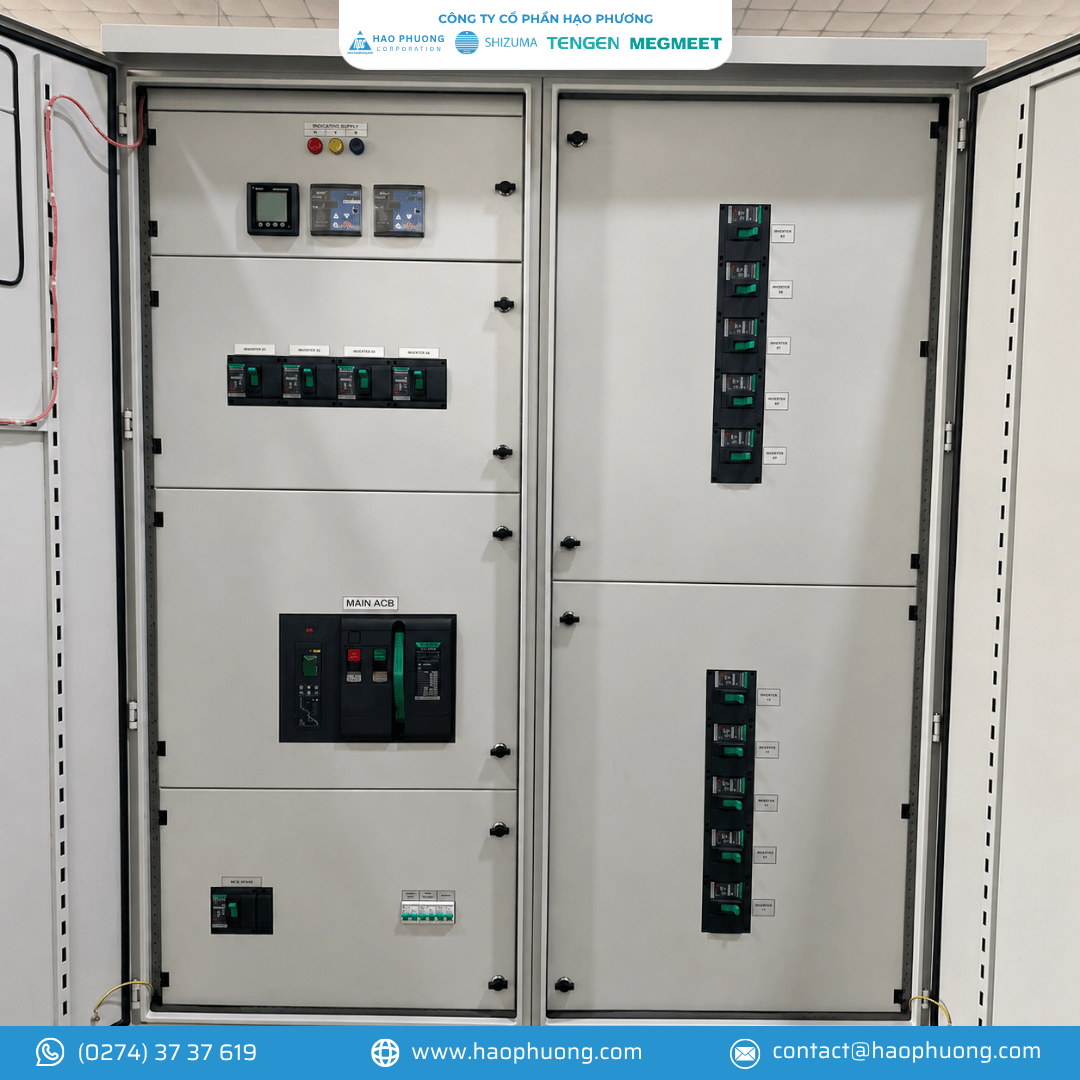 HẠO PHƯƠNG PHỐI HỢP CÙNG PTC SWITCHBOARD CUNG CẤP THIẾT BỊ TENGEN CHO DỰ ÁN TỦ ĐIỆN SOLAR