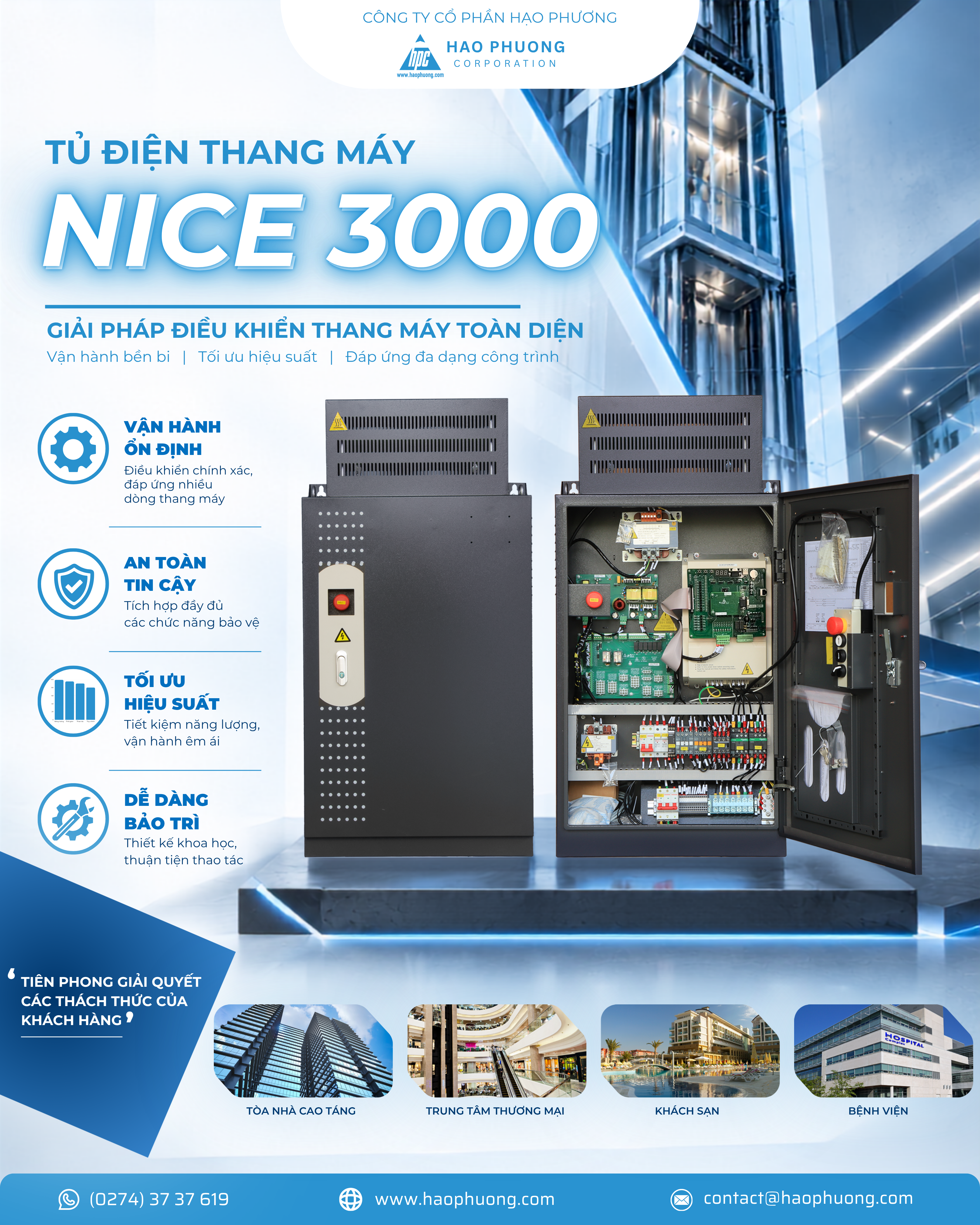 TỦ ĐIỆN NICE 3000 – GIẢI PHÁP ĐIỀU KHIỂN THANG MÁY TOÀN DIỆN