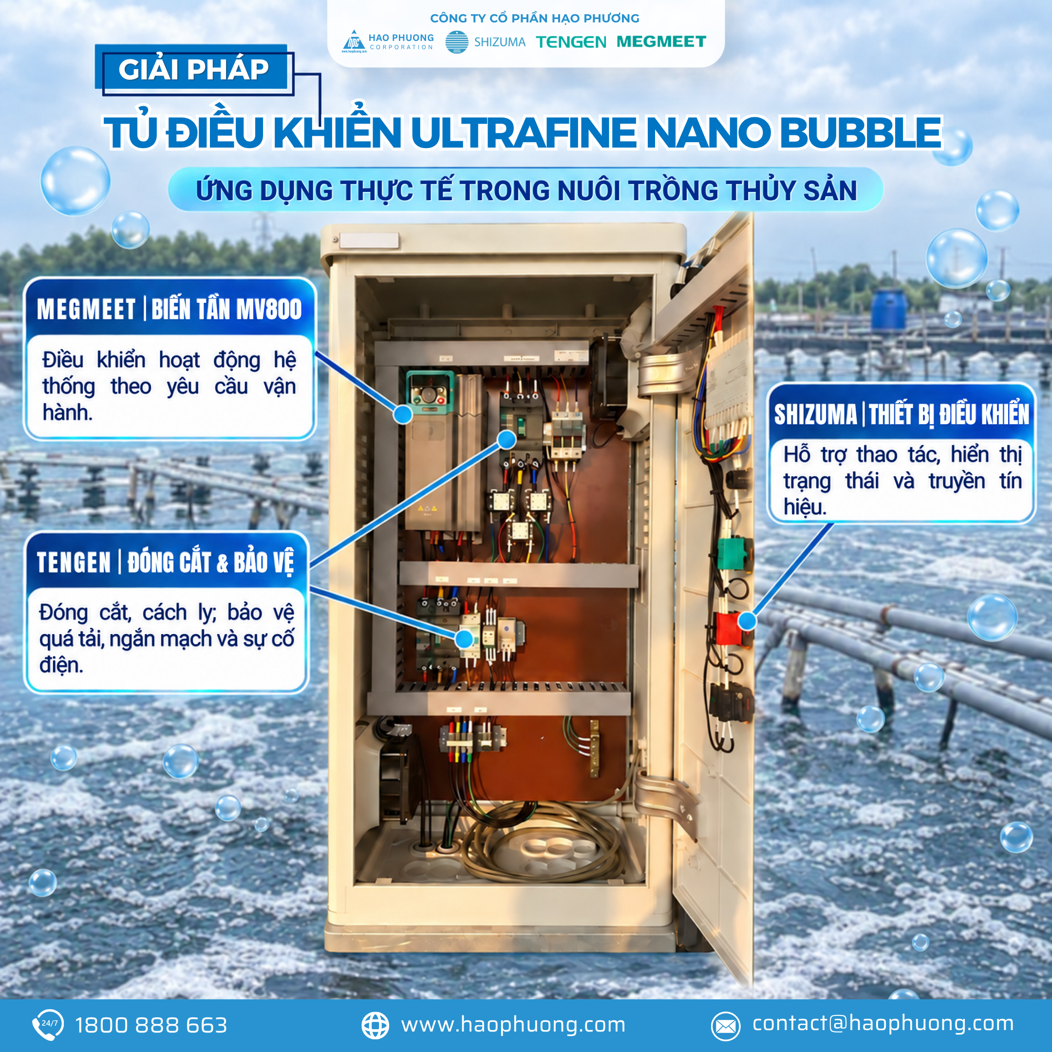 GIẢI PHÁP TỦ ĐIỀU KHIỂN ULTRAFINE NANO BUBBLE: ỨNG DỤNG THỰC TẾ TRONG NUÔI TRỒNG THỦY SẢN